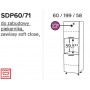 Kam Mono P4 SDP60/71 Słupek do zabudowy piekarnika 60cm