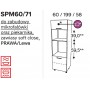 Kam Mono P4 SPM60/71 Słupek do zabudowy piekarnika i mikrofali 60cm