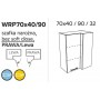Kam Mono P4 WRP 70x40/90 Szafka górna - narożna dwudrzwiowa 70cm x 40cm