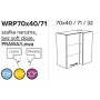Kam Mono P4 WRP70x40/71 Szafka narożna wisząca 70cm x 40cm