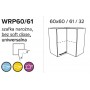 Kam Mono P4 WRP60/61 Szafka narożna wisząca dwudrzwiowa 60cm x 60cm