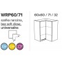 Kam Mono P4 WRP60/71 Szafka narożna wisząca dwudrzwiowa 60cm x 60cm