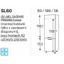 Kam Mono K2 SL60 Szafka do zabudowy lodówki 60cm