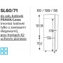Kam Mono K2 SL60/71 Szafka do zabudowy lodówki 60cm