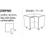 Kam Mono F - DRP90 Szafka narożna 90cm x 90cm