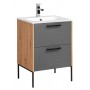 MADERA GREY 820 Szafka pod umywalkę 2S - 60cm COMAD