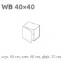 WB 40x40 Briks - Szafka modułowa Layman