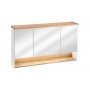 BAHAMA WHITE 854 Szafka łazienkowa z umywalką 120 cm w kolorze Biały połysk / Dąb Wotan