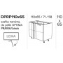 Kam Mono P4 DPRP110x65 Szafka dolna narożna jednodrzwiowa 110cm x 65cm