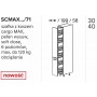 Kam Mono P4 SCMAX30/71 Cargo wysokie - słupek z koszem cargo MAX EVO 30 cm