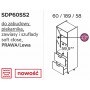 Kam Mono P4 SDP60SS2 Słupek z szufladami do zabudowy piekarnika 60cm