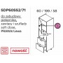 Kam Mono P4 SDP60SS2/71 Słupek z szufladami do zabudowy piekarnika 60cm