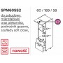 Kam Mono P4 SPM60SS2 Słupek z do zabudowy piekarnika i mikrofali 60cm