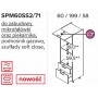 Kam Mono P4 SPM60SS2/71 Słupek z do zabudowy piekarnika i mikrofali 60cm