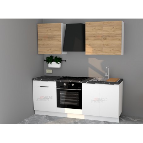 KAM SET W140/71+D200 P6 BIAŁY PLATYNOWY / DĄB ZŁOTY