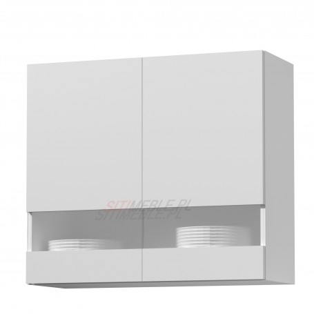 Kam Set WW 80/71 Witryna wisząca 80cm Biały platynowy