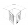 Lora WNPP 60/60/36 Szafka wisząca narożna 60cm x 60cm
