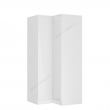 SN1/2137 Szafa narożna - Korpus: Biały / Front: Biały połysk