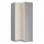 SN2 100/2357 Szafa narożna - Korpus: Szary Mat / Front: Wanilia Mat