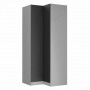 SN2 100/2357 Szafa narożna - Korpus: Szary Mat / Front: Czarny Mat