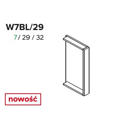 Element dodatkowy do zabudowy narożnej W7BL/29 kam Mono