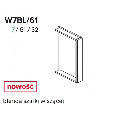Element dodatkowy do zabudowy narożnej W7BL/61 kam Mono