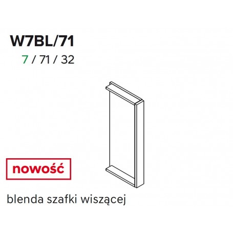 Element dodatkowy do zabudowy narożnej W7BL/71 kam Mono