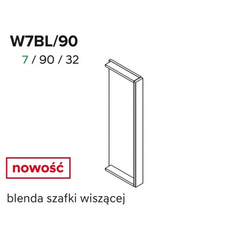 Element dodatkowy do zabudowy narożnej W7BL/90 kam Mono