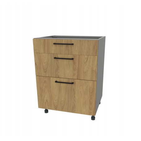 Kam Mono P2 DSS 60/3 Szafka dolna z trzema szufladami metalbox