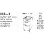 Kam Mono P2 DSS80/3 Szafka z trzema szufladami Starmotion 80cm