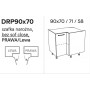 Kam Mono P2 DRP 90x70 Szafka narożna 90cm x 70cm