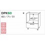 Kam Mono P2 DPK60 Szafka z szufladą do zabudowy piekarnika kompaktowego 60cm
