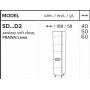 Kam Mono P2 SD60D2 Szafka wysoka - Słupek z półkami 60cm