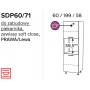 Kam Mono P2 SDP60/71 Szafka do zabudowy piekarnika - Słupek AGD 60cm