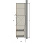 Kam Mono P2 SDP60SS2/71 Szafka z dwiema szufladami do zabudowy piekarnika 60cm