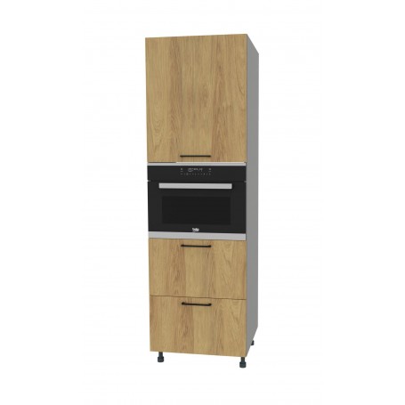 Kam Mono P2 SDPK60SS2/61 Szafka wysoka - Słupek z dwiema szufladami do zabudowy piekarnika kompaktowego 60cm