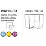 Kam Mono P2 WRP60/61 Szafka wisząca narożna 60cm x 60cm