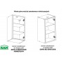 Kam Mono WWAR40.1/61 Szafka wisząca z aluminiową witryną Czarną lub Złotą  40cm