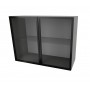 Kam Mono P2 WWAR80/61 Szafka wisząca z witryną aluminiową dwudrzwiowa 80cm Czarna Ramka Alu