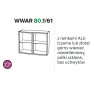 Kam Mono WWAR80/61 Szafka wisząca z aluminiową witryną Czarną lub Złotą 80cm