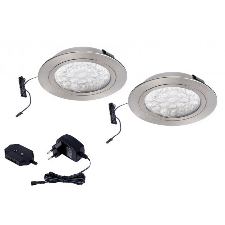 LED ROUND 2 x 2W Oświetlenie wpuszczane w wieniec - Barwa światła Ciepła