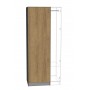 Szafa pod wymiar z drążkiem SW1 61-90/2137 - Szerokość od 61cm do 90cm