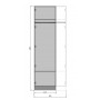 Szafa pod wymiar z drążkiem SW2 61-90/2357 - Szerokość od 61cm do 90cm
