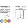 Kam Mono P2 WRP60/71 Szafka wisząca narożna 60cm x 60cm