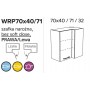 Kam Mono P2 WRP70x40/71 Szafka wisząca narożna 70cm x 40cm