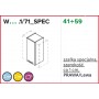 Kam Mono P2 W41-59.1/71_SPEC Szafka wisząca pod wymiar od 41cm do 59cm