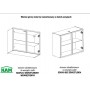 Kam Mono WWAR80/71 Szafka wisząca z aluminiową witryną Czarną lub Złotą 80cm