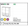 Kam Mono P2 WW80/90 Witryna wisząca dwudrzwiowa 80cm