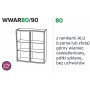 Kam Mono WWAR80/90 Szafka wisząca z aluminiową witryną Czarną lub Złotą 80cm