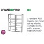 Kam Mono P2 WWAR80/100 Szafka wisząca z aluminiową witryną Czarną lub Złotą 80cm